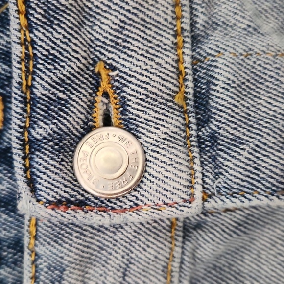 Free People destroyed button up jean skirt - Picture 4 of 9